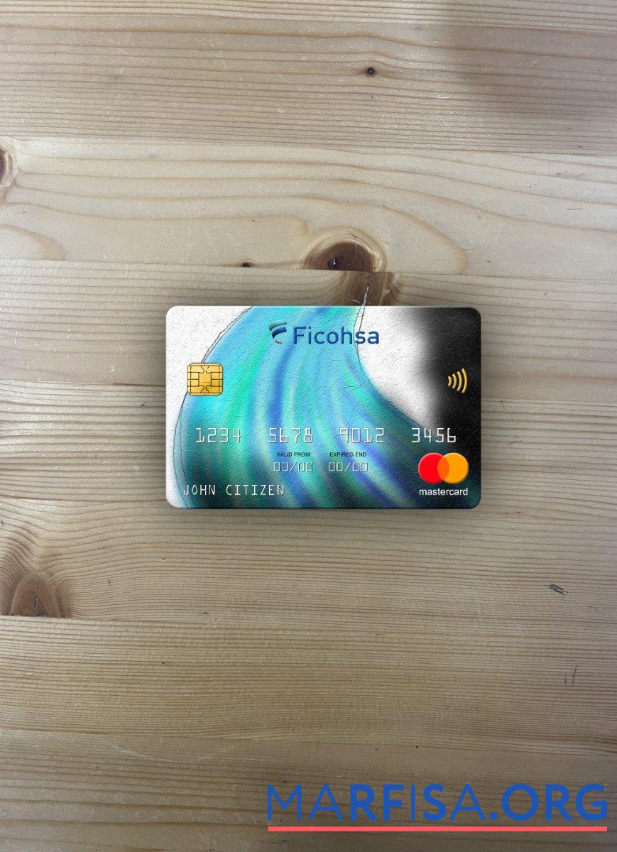 Realistic Nicaragua Banco Ficohsa bank mastercard photolook front real example